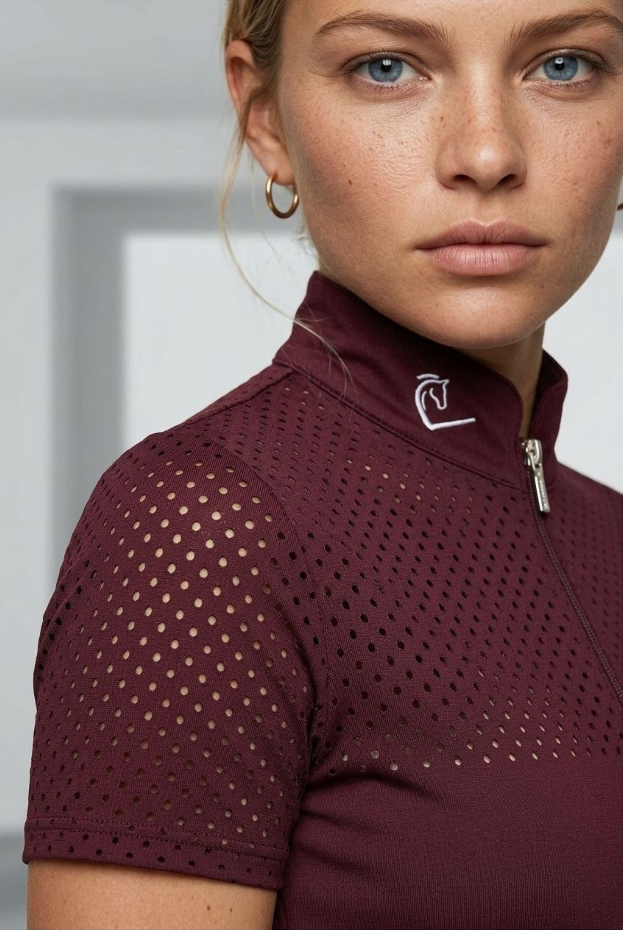 Funktionsshirt Star Gold Kurzarm perforiert - Burgundy