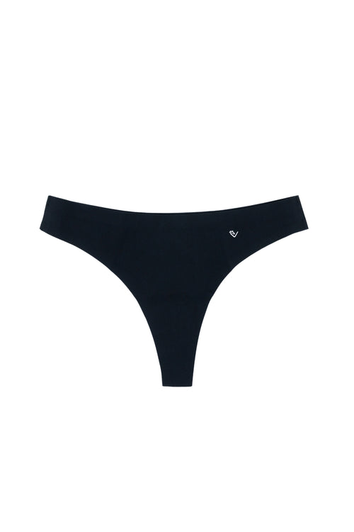 Equestrian seamless Tanga - Black - 3 Pack