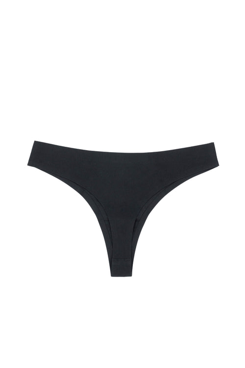 Equestrian seamless Tanga - Black - 3 Pack