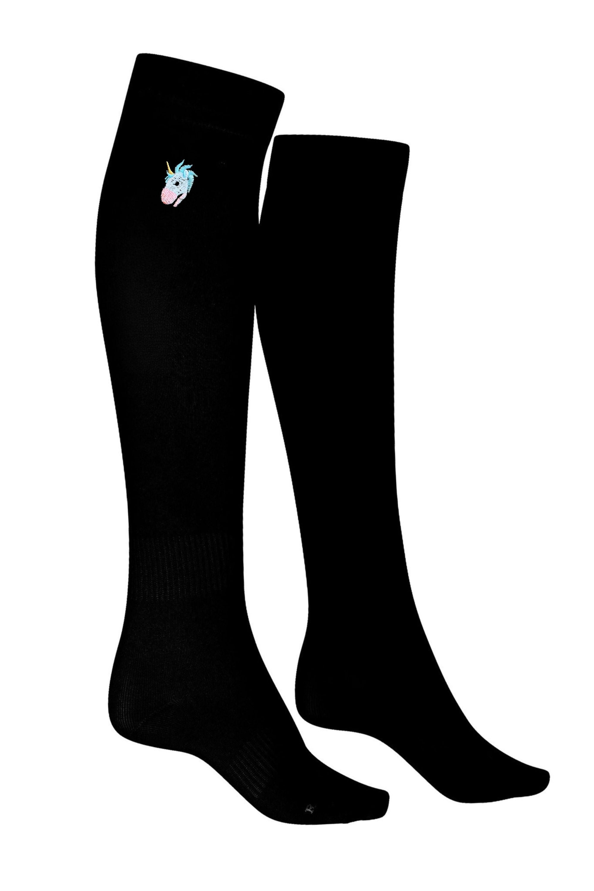 Reitsocken Iconic - Black - Unicorn