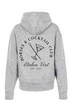 Pharos 2.0 Oversize Fit Hoodie - Horses & Cocktail - Grey Melange