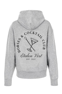 Pharos 2.0 Oversize Fit Hoodie - Horses & Cocktail - Grey Melange