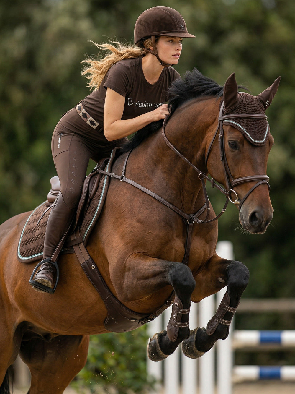 Saddle Pad Jumping - Brown Velvet