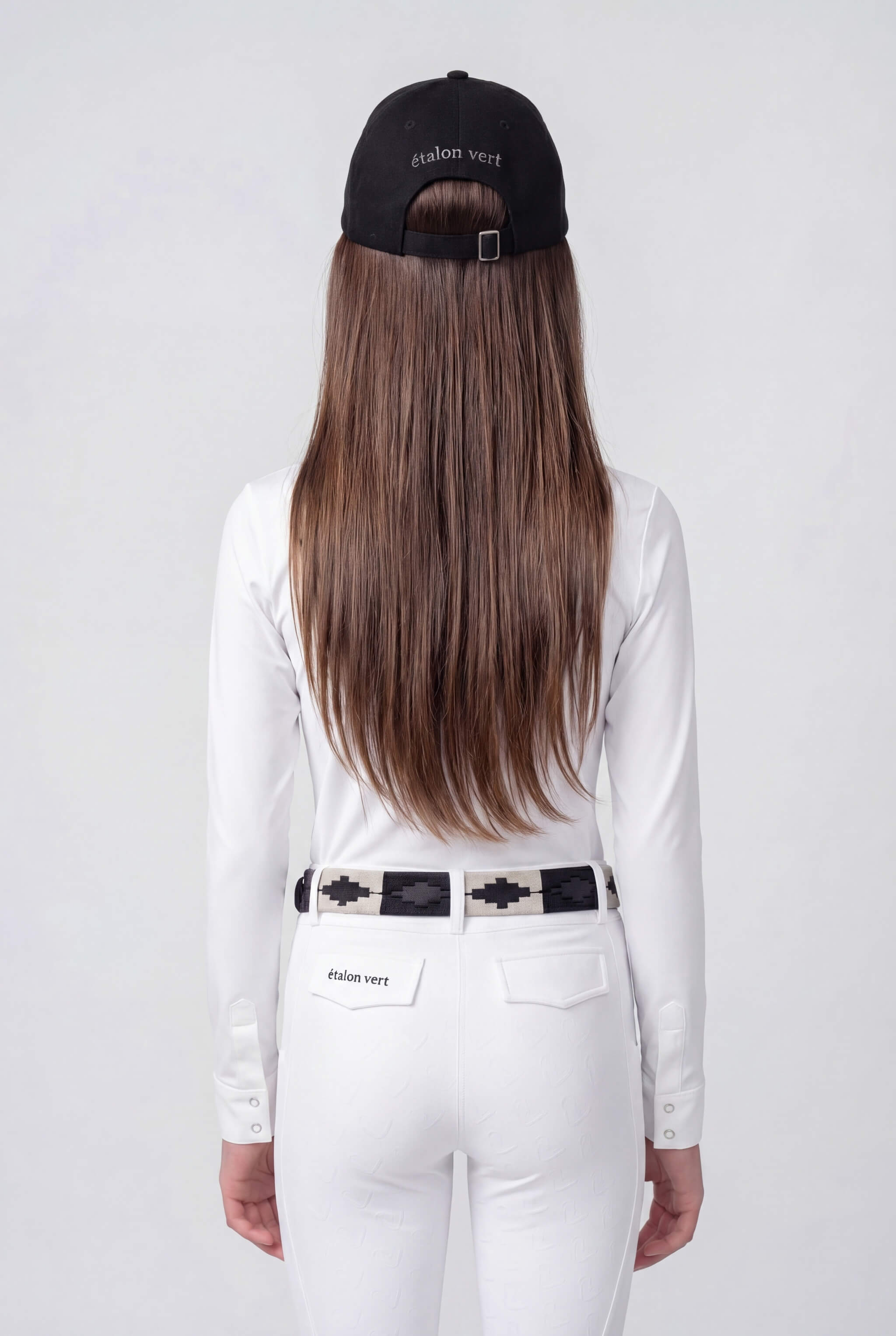 Turnier-Reitleggings Fullgrip - White - Young Riders
