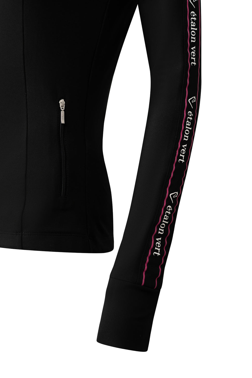 Casall Long-Sleeve Performance Shirt - Black / Very Berry