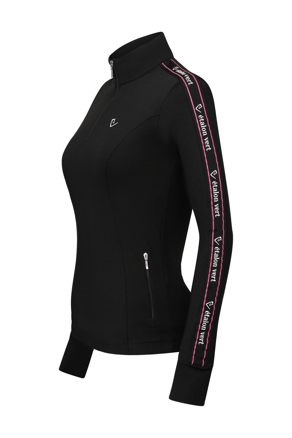 Casall Long-Sleeve Performance Shirt - Black / Very Berry