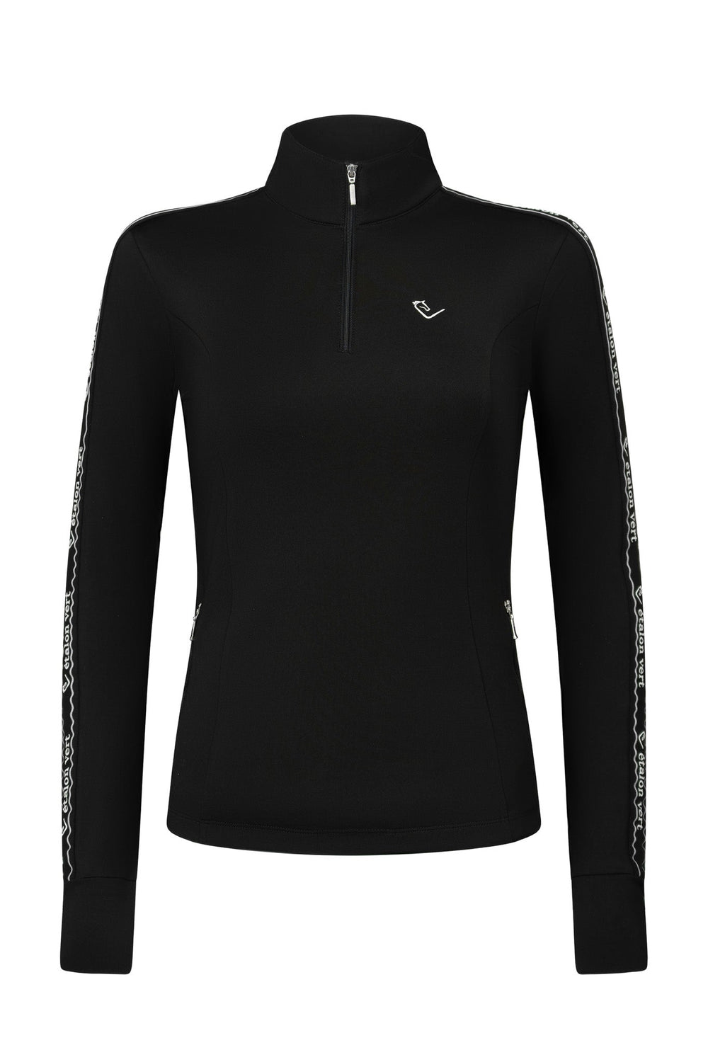 Casall Long-Sleeve Performance Shirt - Black / White - Young Riders