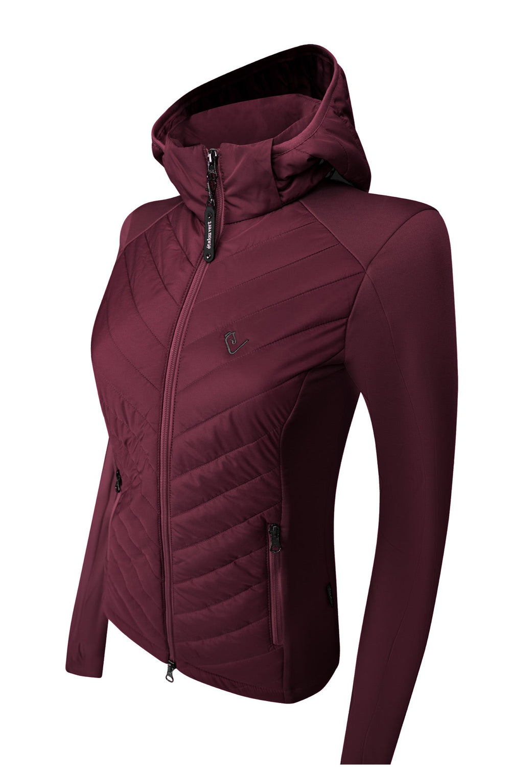 Cassini Hybrid Quilted Jacket - Burgundy