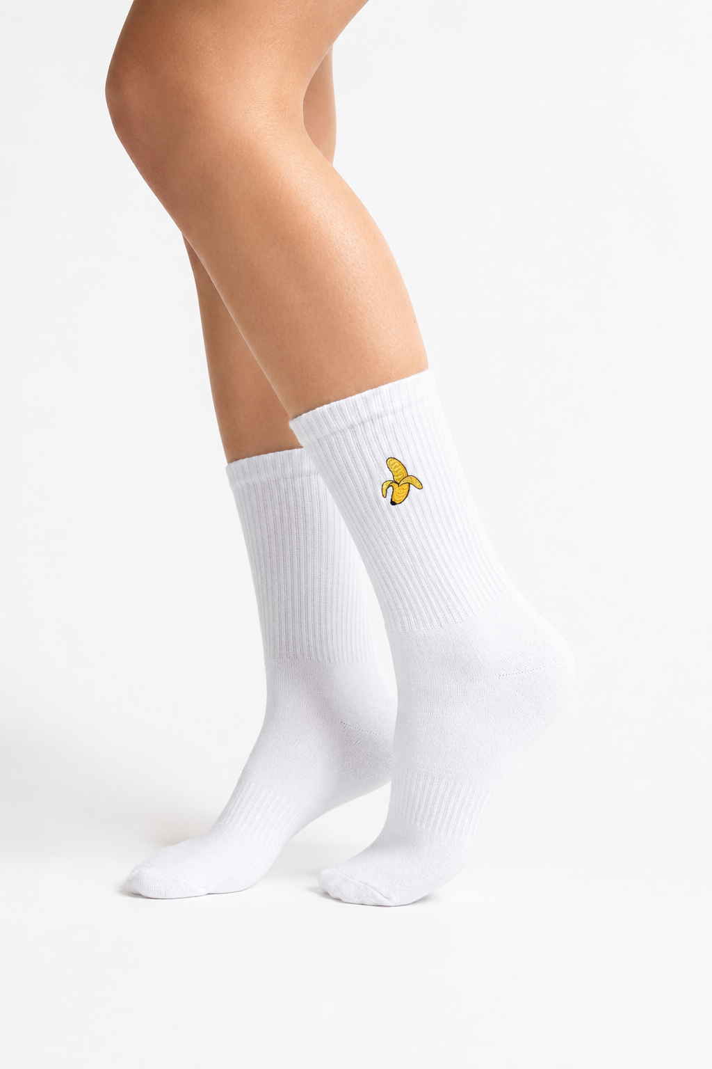Bananen Sportsocken am Model