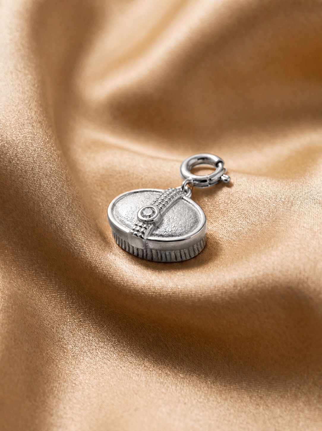 Armband - Charm - Brush - Silber