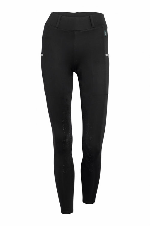 Chacco 2.0 - Compression Kneegrip Leggings - Glitter Edition - Black