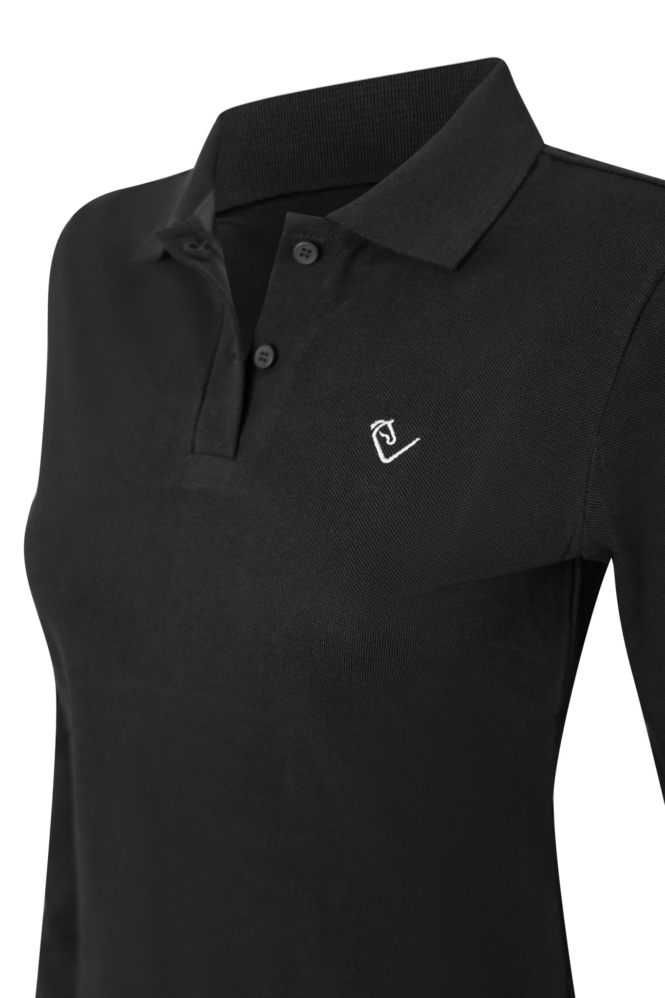 Sandro Hit 2.0 Young Riders Long Sleeve Polo Shirt - Black