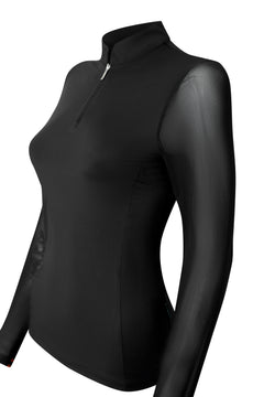 Contendro Funktionsshirt Langarm Young Riders - Glitter Edition - Black