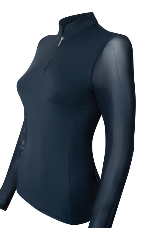 Contendro Funktionsshirt Langarm Young Riders - Glitter Edition - Navy