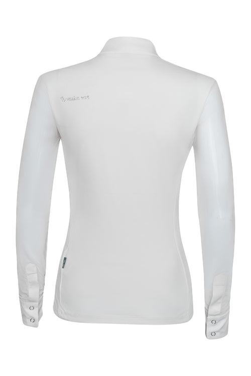 Balou Turniershirt Langarm - Glitter Edition - White