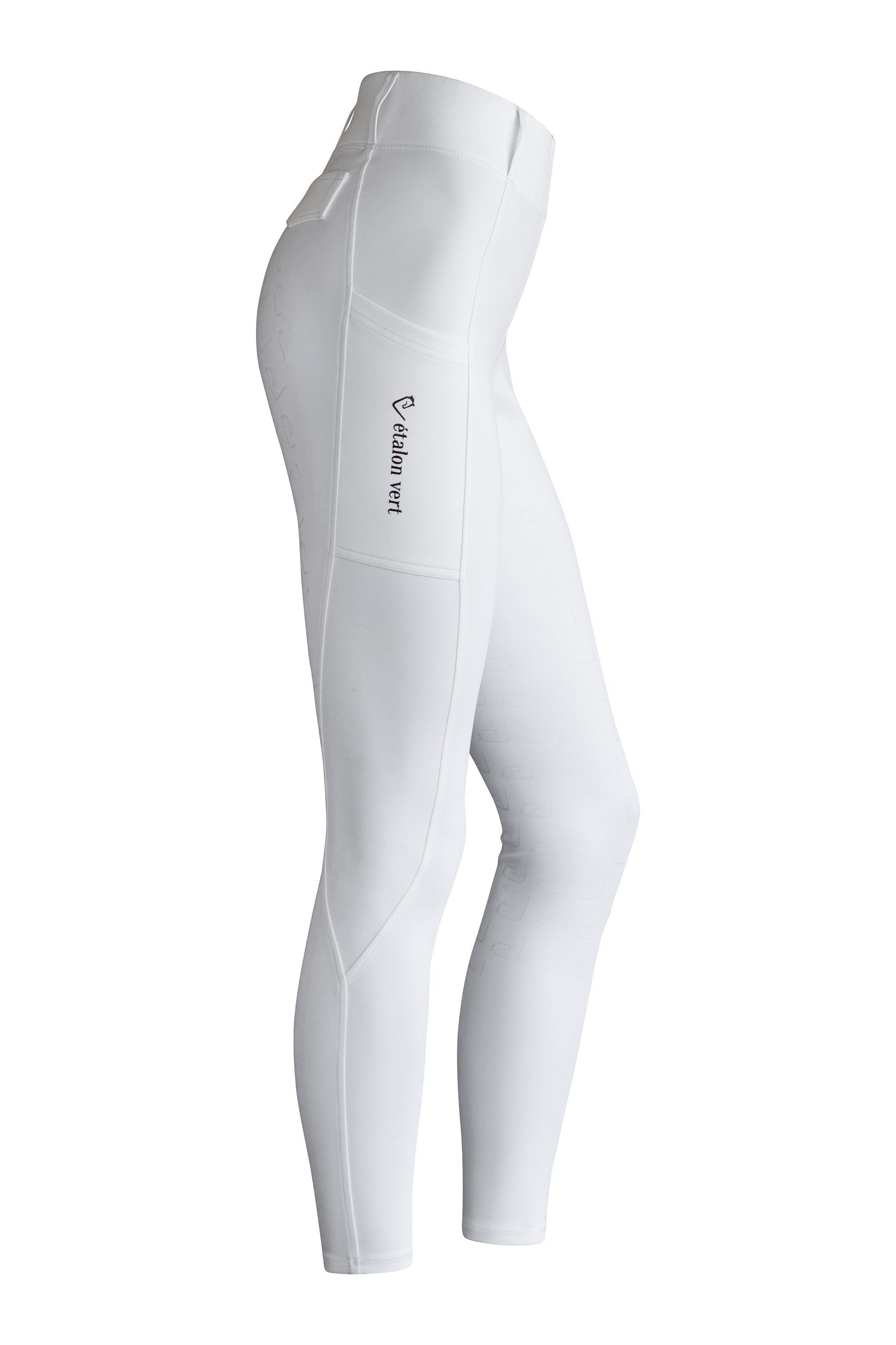 Chacco 2.0 - Turnier-Reitleggings Kniegrip - White Compression