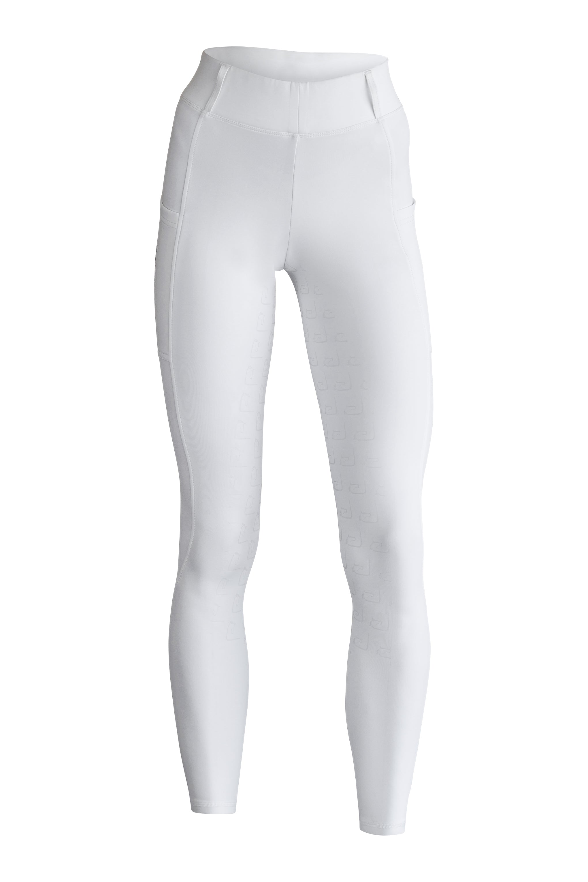 Turnier-Reitleggings Fullgrip - White
