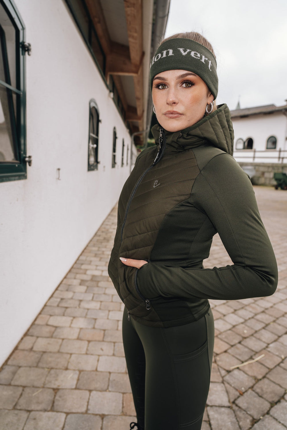 Cassini Hybrid Quilted Jacket - Olive