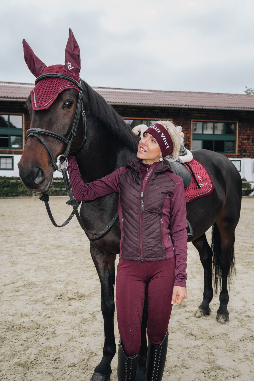 Cassini Hybrid Quilted Jacket - Burgundy