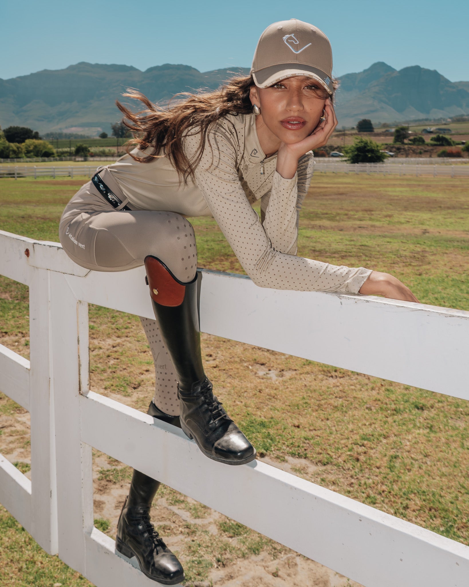 Heartbreaker Cap mit Logo Streifen - Beige