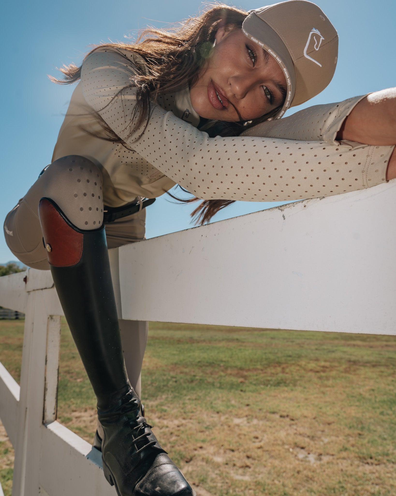 Heartbreaker Cap mit Logo Streifen - Beige