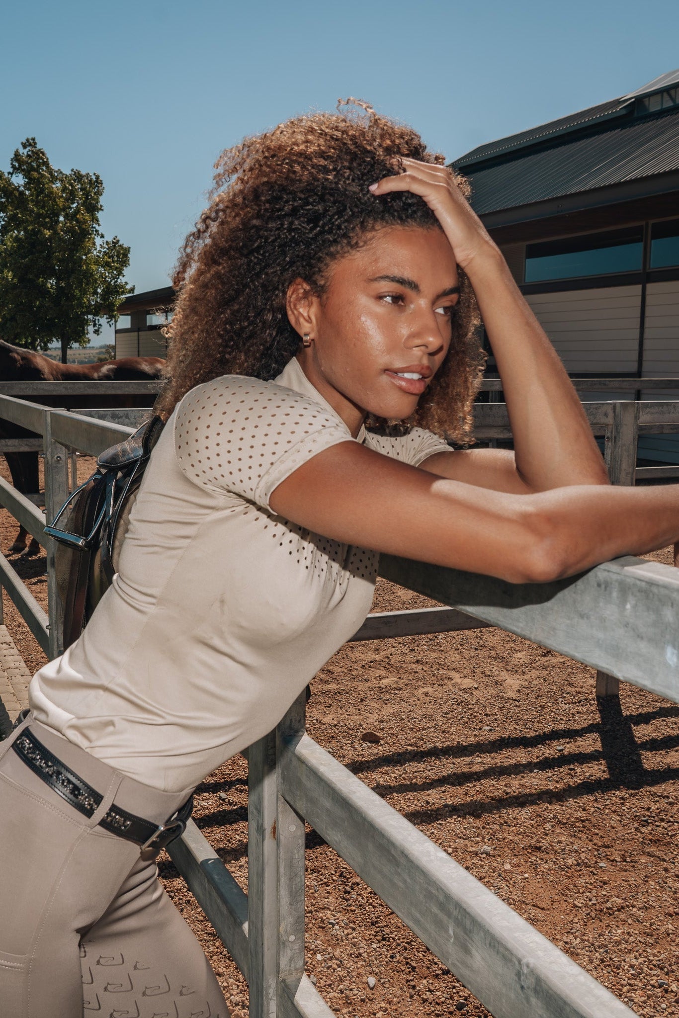 Funktionsshirt Star Gold Kurzarm perforiert - Beige