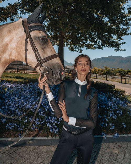 Balou competition shirt long sleeve - Glitter Edition - Navy