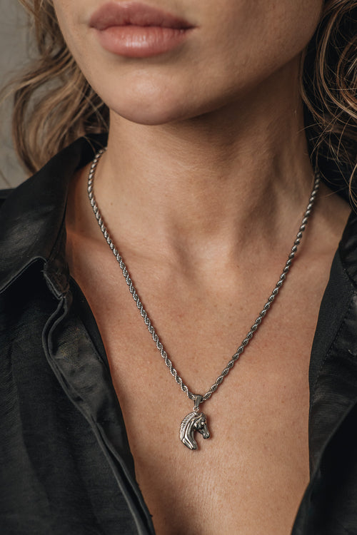 Halskette - Pferd - Silver