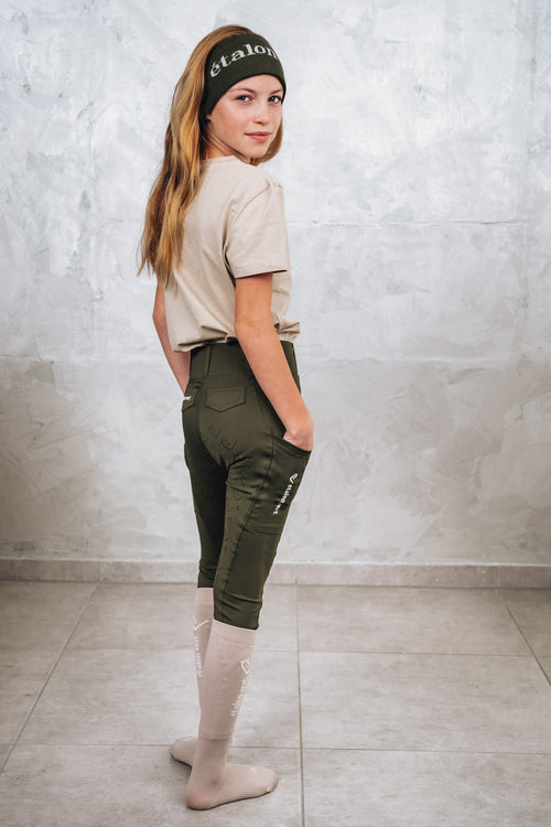 Chacco 2.0 - Legging Young Riders Fullgrip - Olive