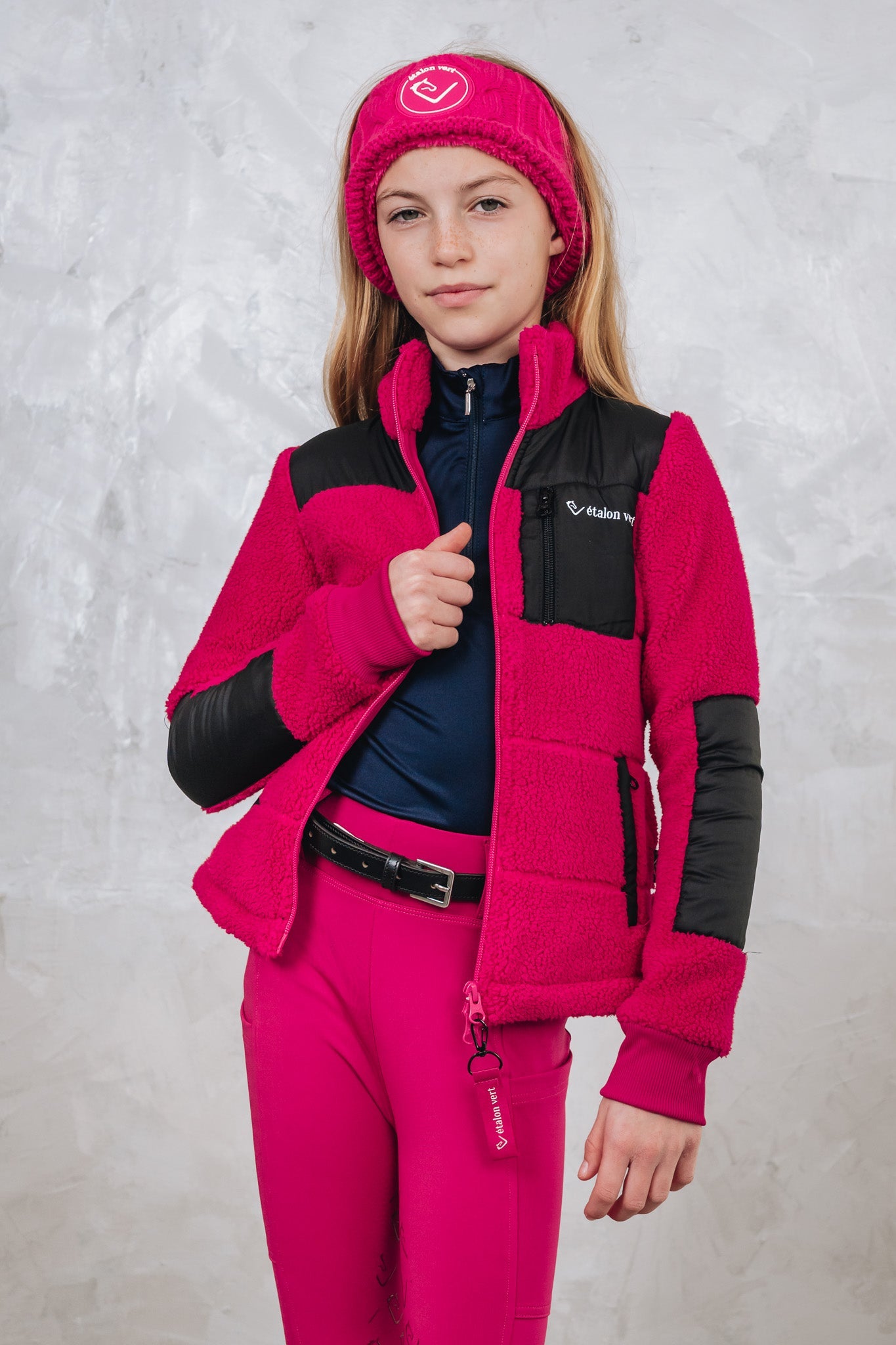 Beeds Riem Abke Young Riders - Marine/Roze