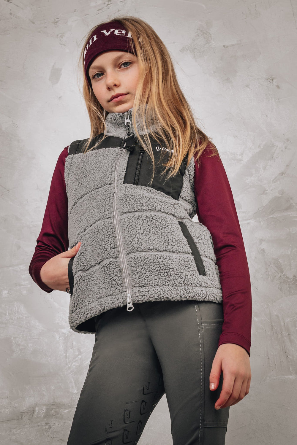 Teddy Fleece Vest Valegro Young Riders - Grey