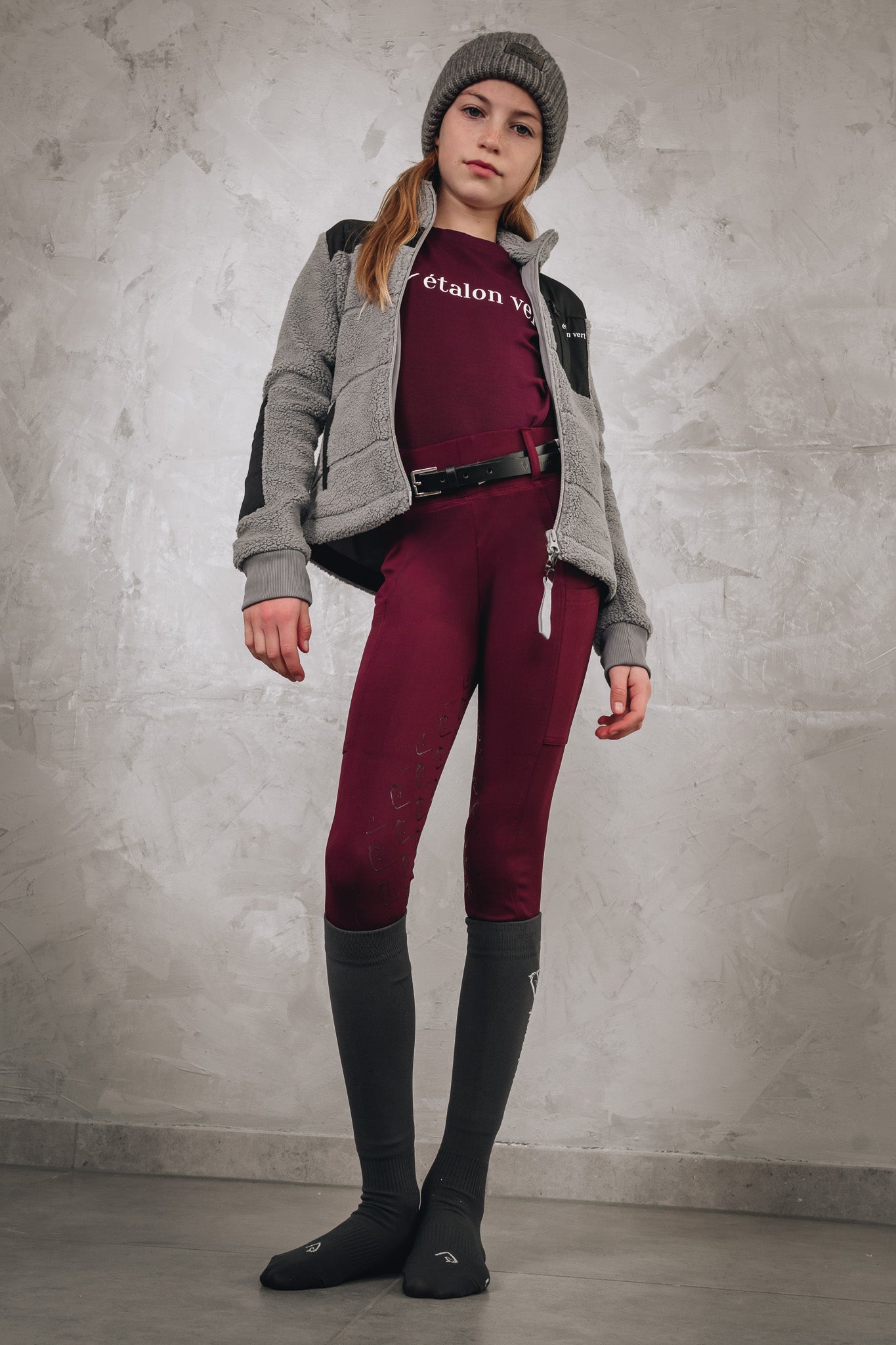 Logo shirt Quiwi Dream Young Riders - Burgundy