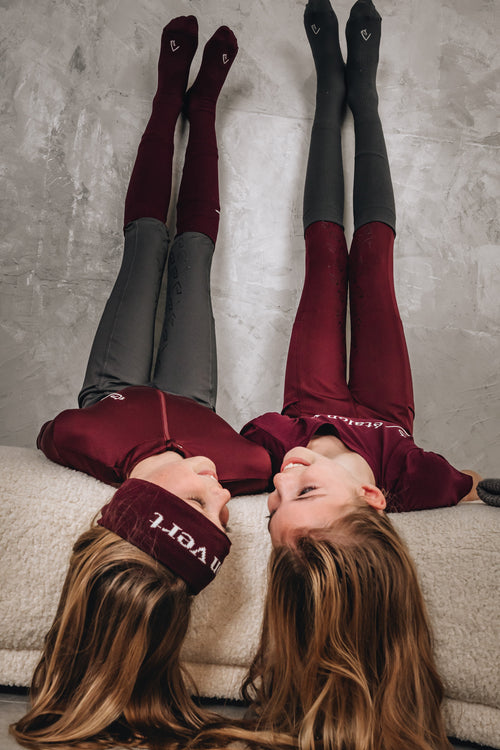 Chacco 2.0 - Leggings Young Riders Fullgrip - Burgundy