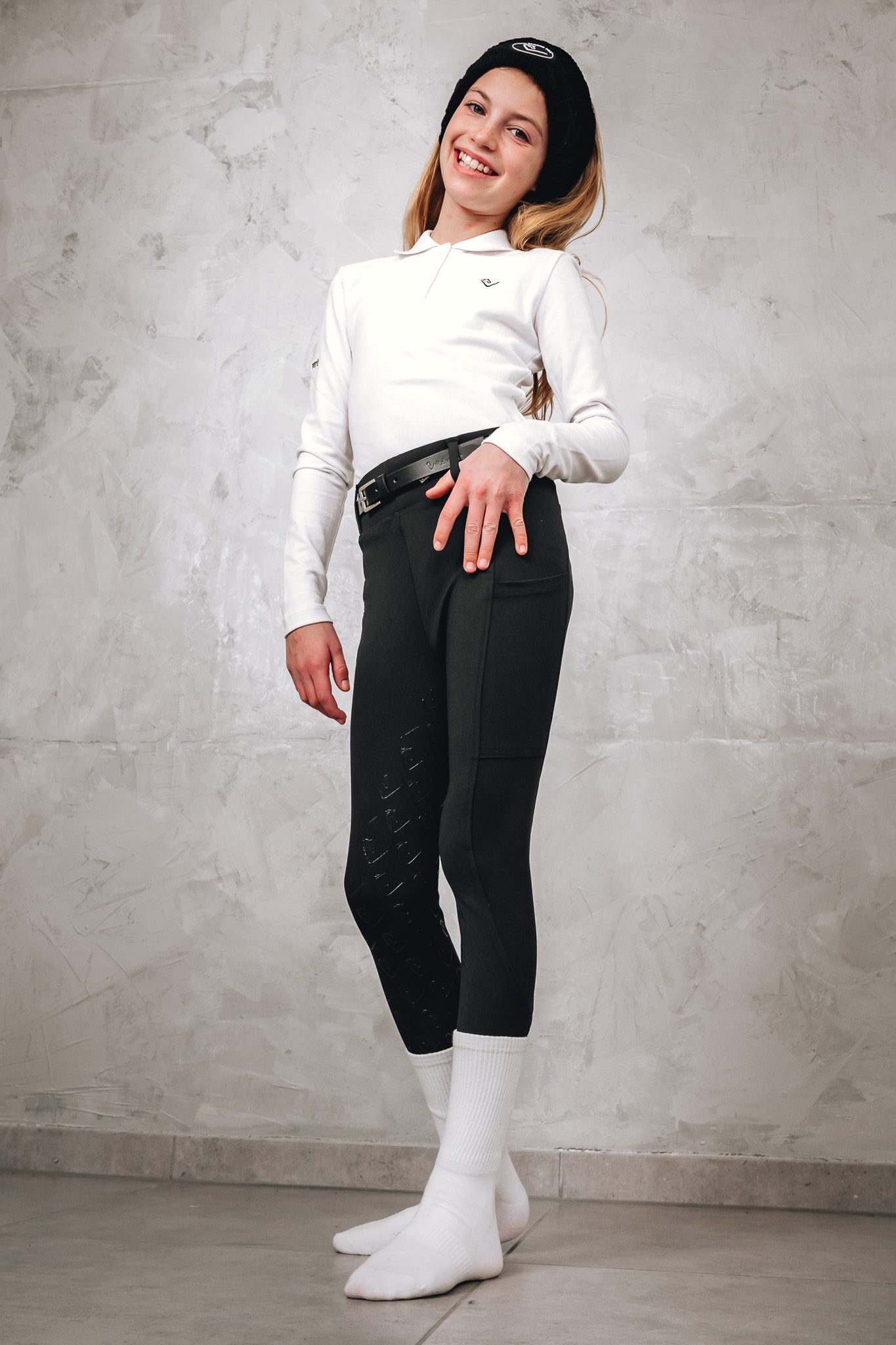 Chacco 2.0 - Leggings Young Riders Fullgrip - Black