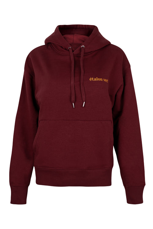 Pharos Oversized Hoodie - Horses & Cocktail Club - Burgundy