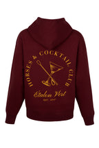 Pharos Oversized Hoodie - Horses & Cocktail Club - Burgundy