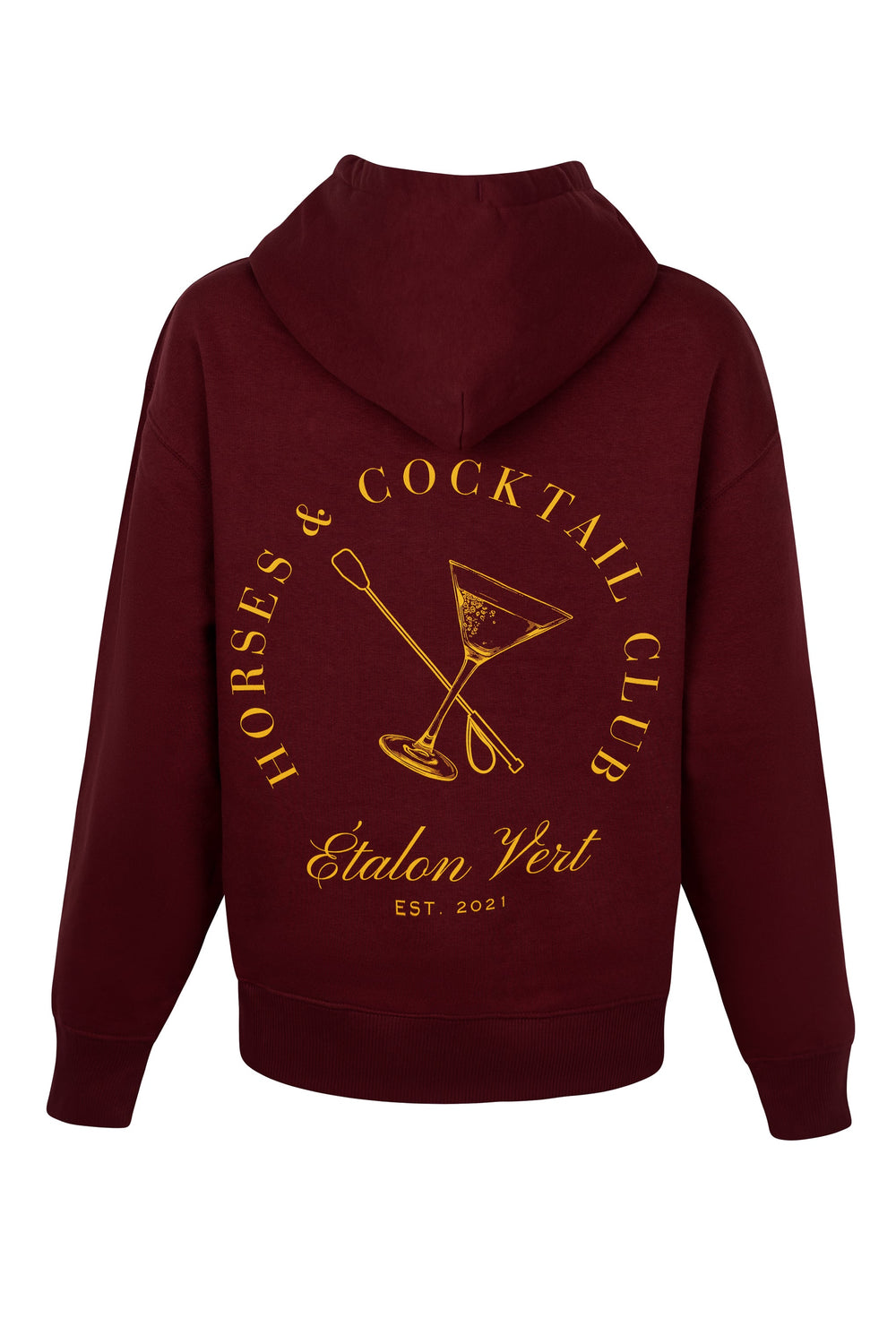 Pharos Oversized Hoodie - Horses & Cocktail Club - Burgundy