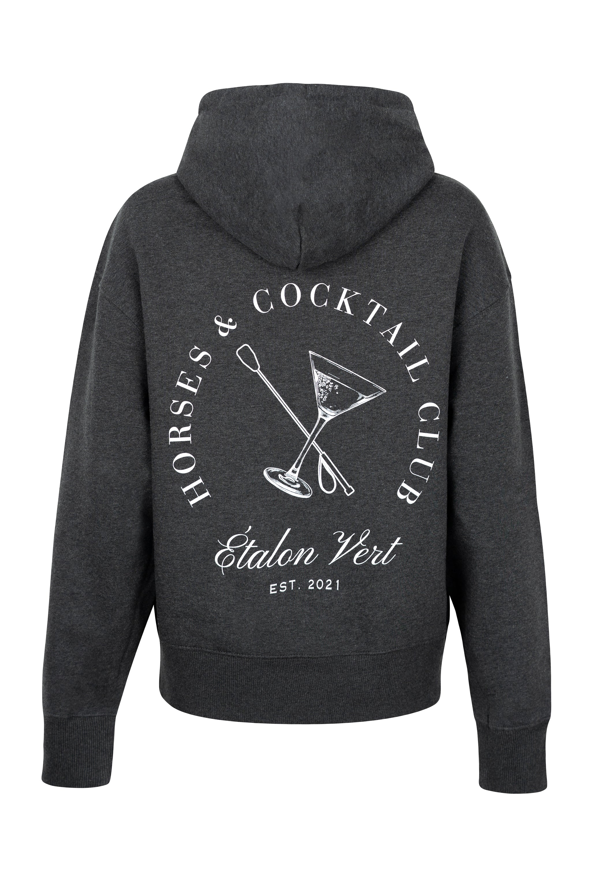 Indoctro 2.0 - Bluza z kapturem Horses & Cocktail Club - Dark Heather Grey