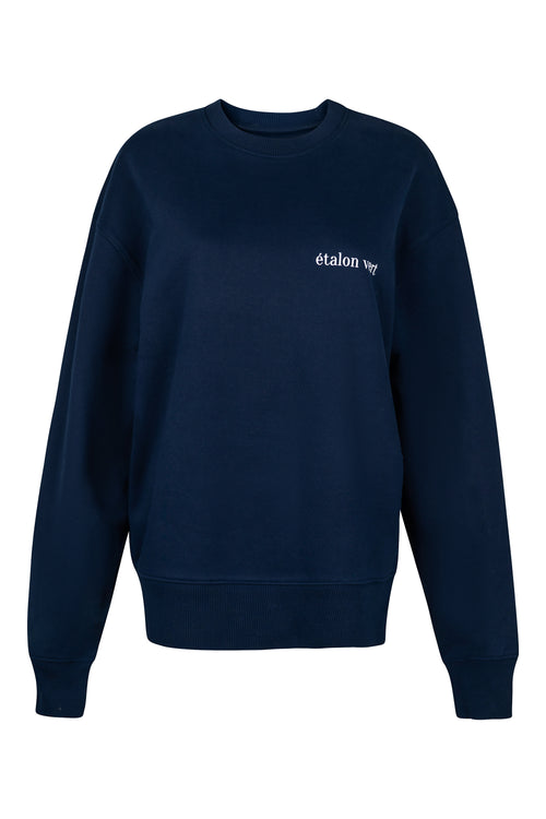 Fuego - Horses & Cocktail Club Oversize Sweater - Navy