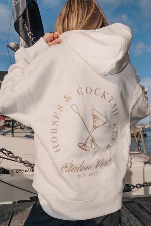 Pharos 2.0 Oversized Hoodie - Horses & Cocktail Club Off-White *Limited Edition