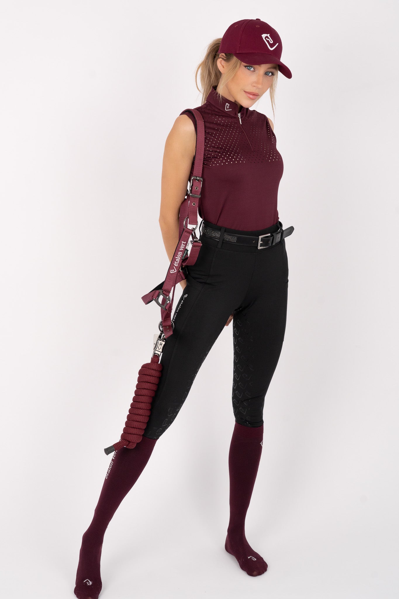 Funktionsshirt Star Gold Sleeveless perforiert - Burgundy