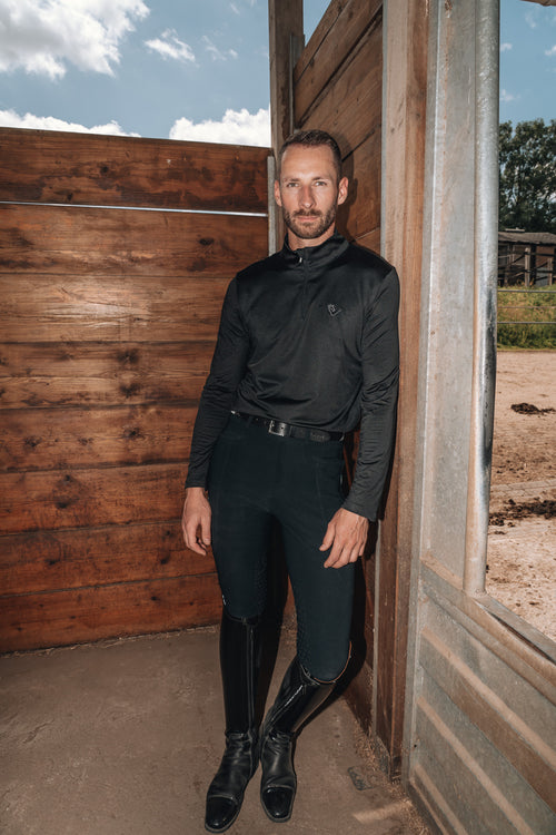 Eros Herren-Reithose Kniegrip - Black