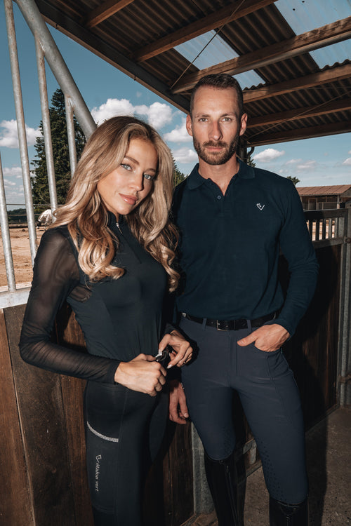 Eros Herren-Reithose Kniegrip - Navy