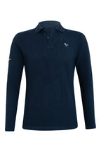 Herren Poloshirt Sandro Hit - Longsleeve - Navy