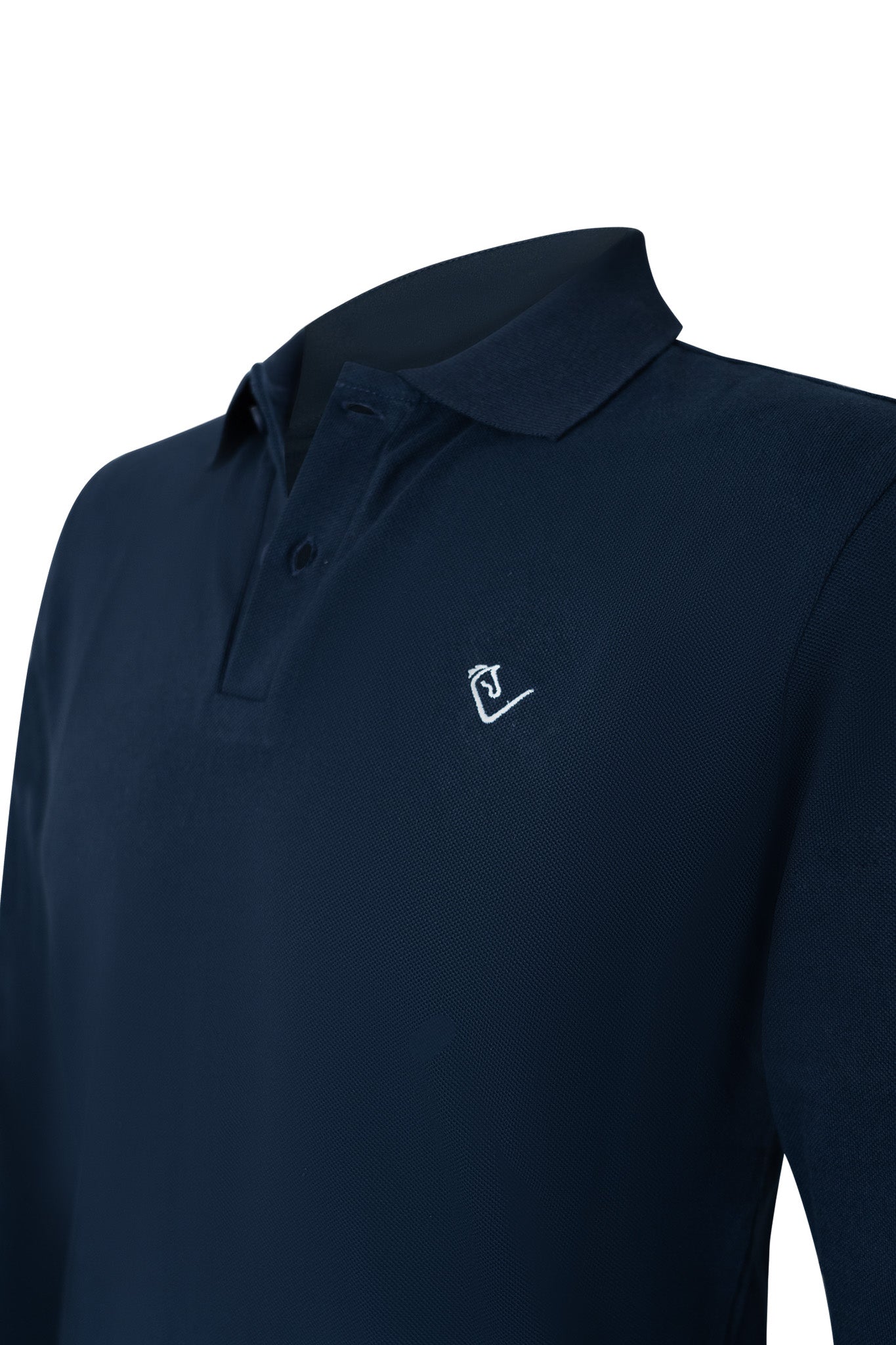 Men's polo shirt Sandro Hit - long sleeve - navy