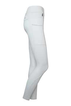Chacco 2.0 - Show Compression Kneegrip Leggings - Glitter Edition - White