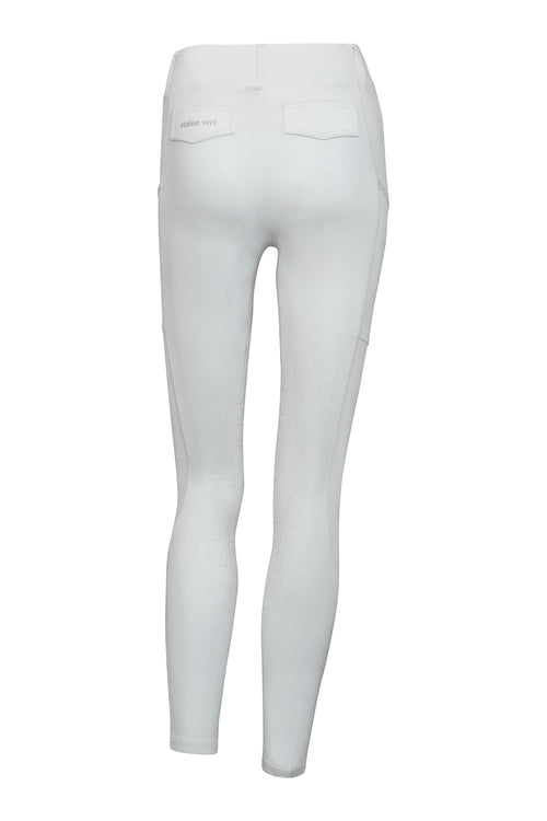 Chacco 2.0 - Show Compression Kneegrip Leggings - Glitter Edition - White