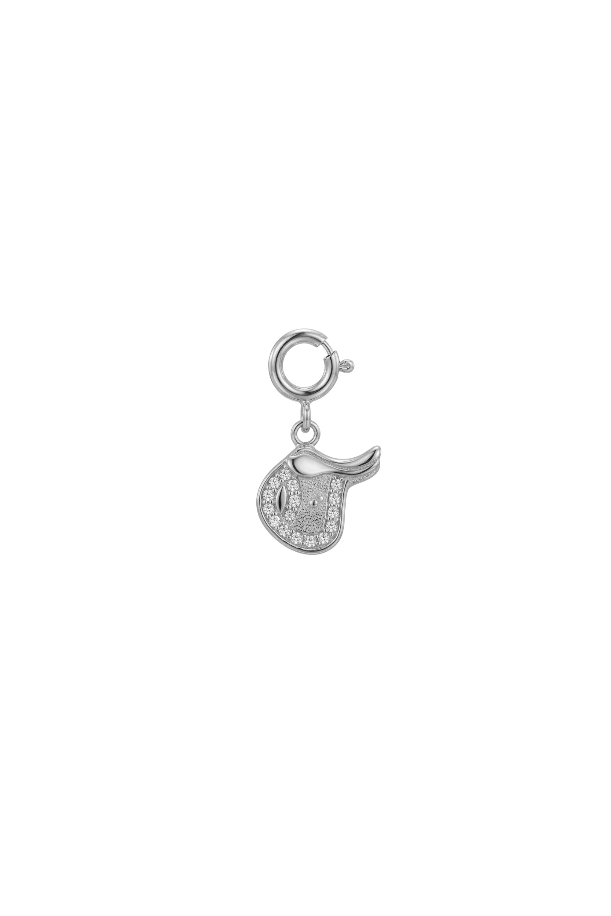 Pulsera - Charm - Silla de montar - Plata