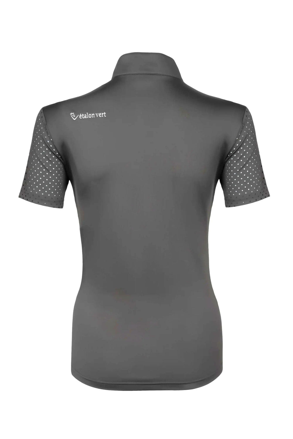 Young Riders Star Gold Short-Sleeve Perforated Performance Shirt - Stone Grey