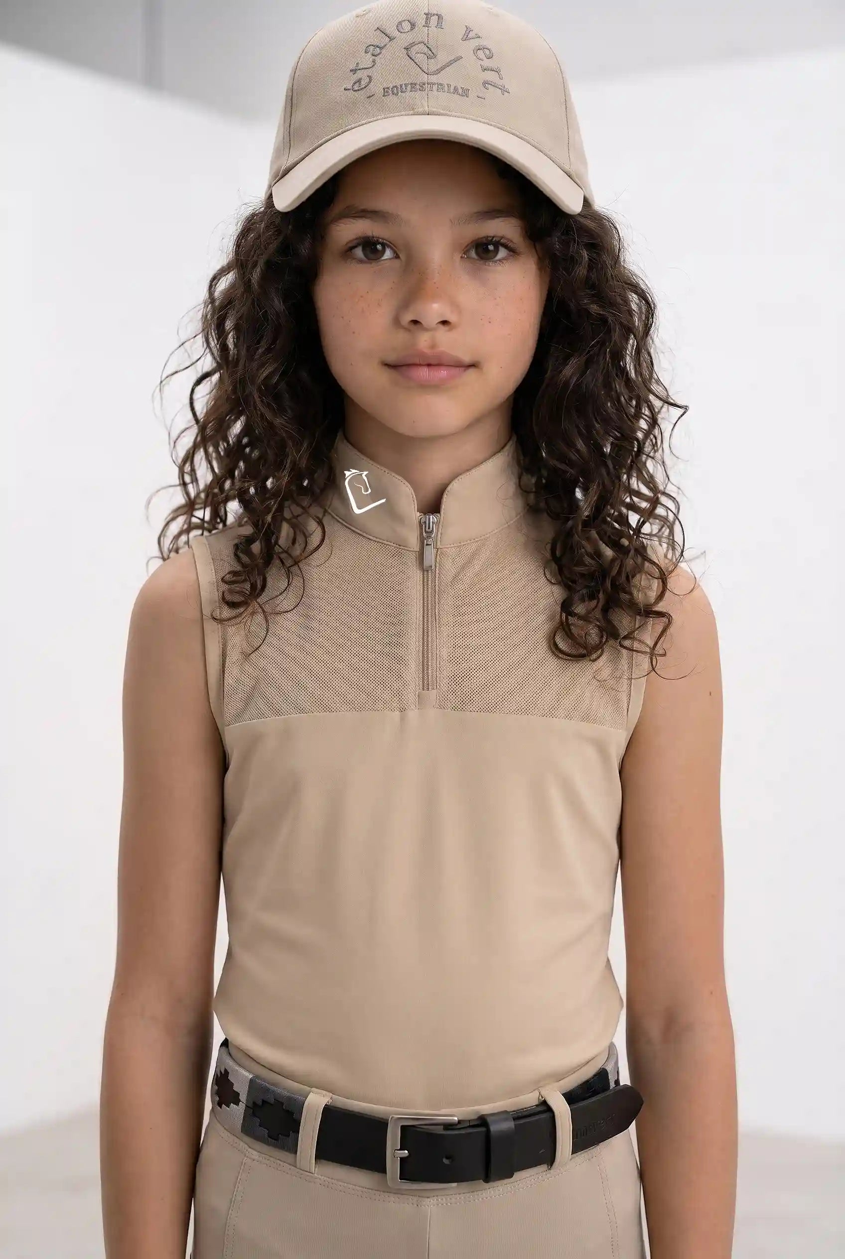Star Gold Sleeveless Mesh - Beige - Young Riders